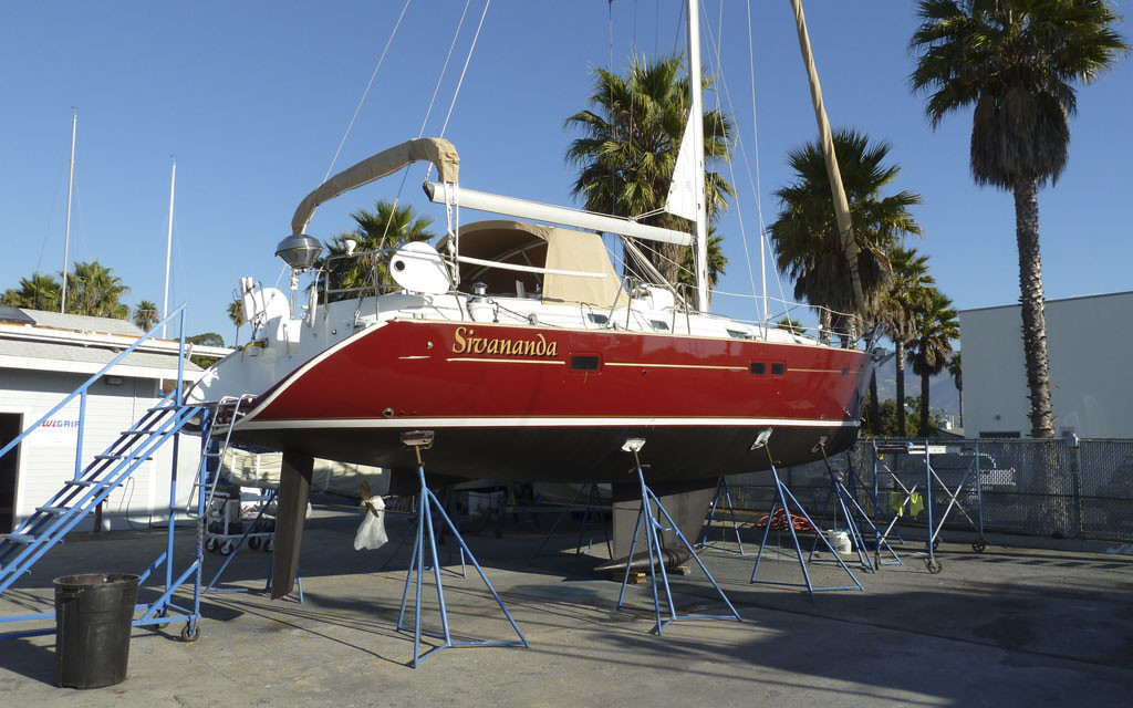 painting bottom of sailboat